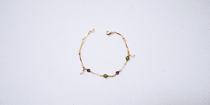 Collection - Bracelets - hit color crystal beads freshwater pearl bracelet - Bracelets - Other Metals Multicolor