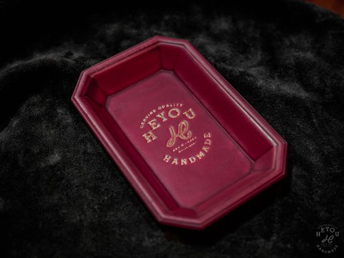HEYOU Art&Craft Department Leather Tray 皮革置物盤 桃紅色