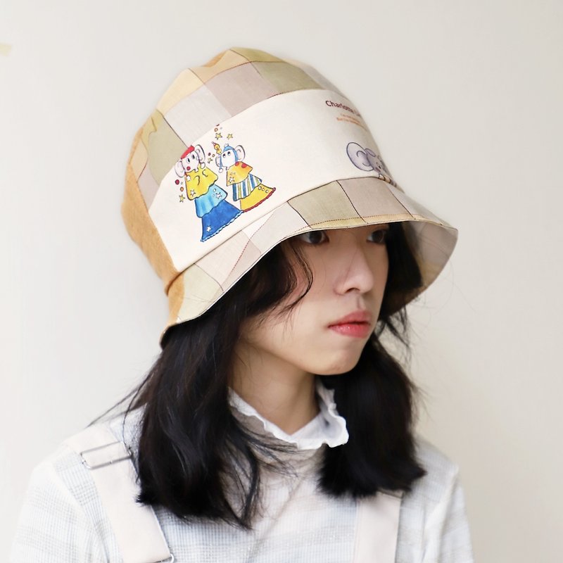 [Charlotte Lin Lin Xiaorou] Julien limited edition Japanese hat and French hat - Hats & Caps - Cotton & Hemp 