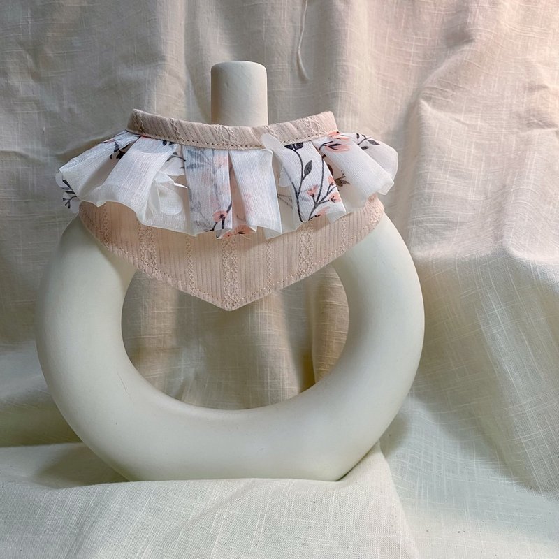 發裁手作。Facai Handmade 寵物領巾 毛孩瑪格領_櫻紗小徑 - 客製化寵物商品 - 棉．麻 粉紅色