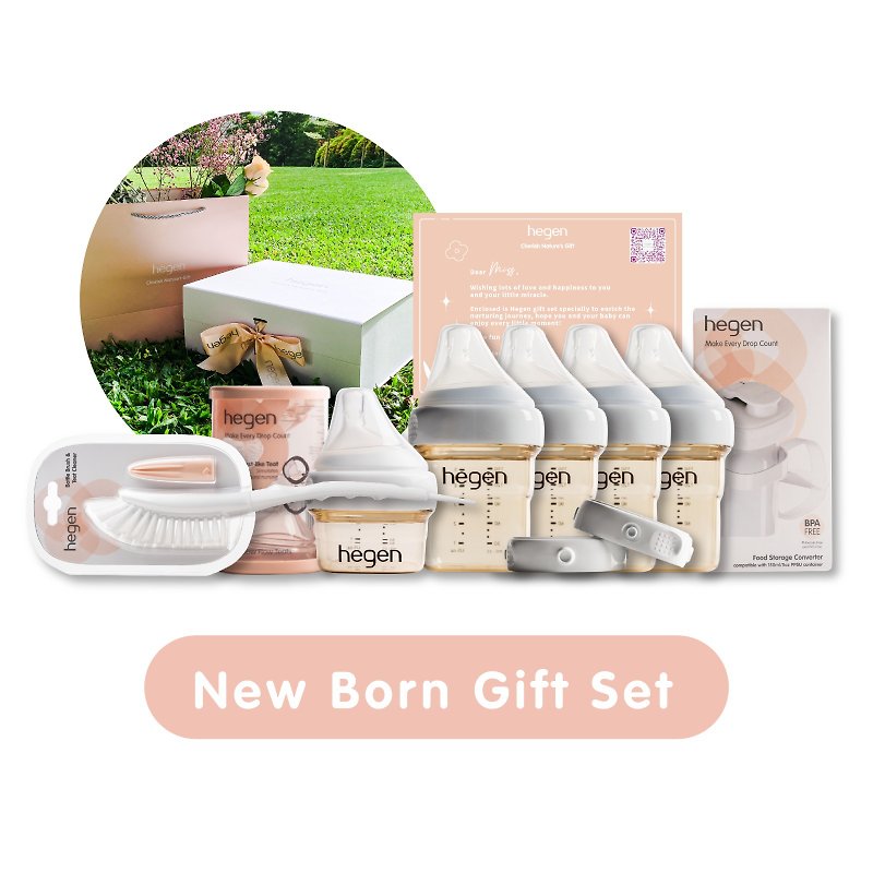 Hegen - New Born Gift Set - Baby Bottles & Pacifiers - Plastic 