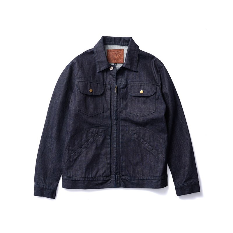 Western Denim Jacket-Denim Kaihara - Men's Coats & Jackets - Cotton & Hemp 