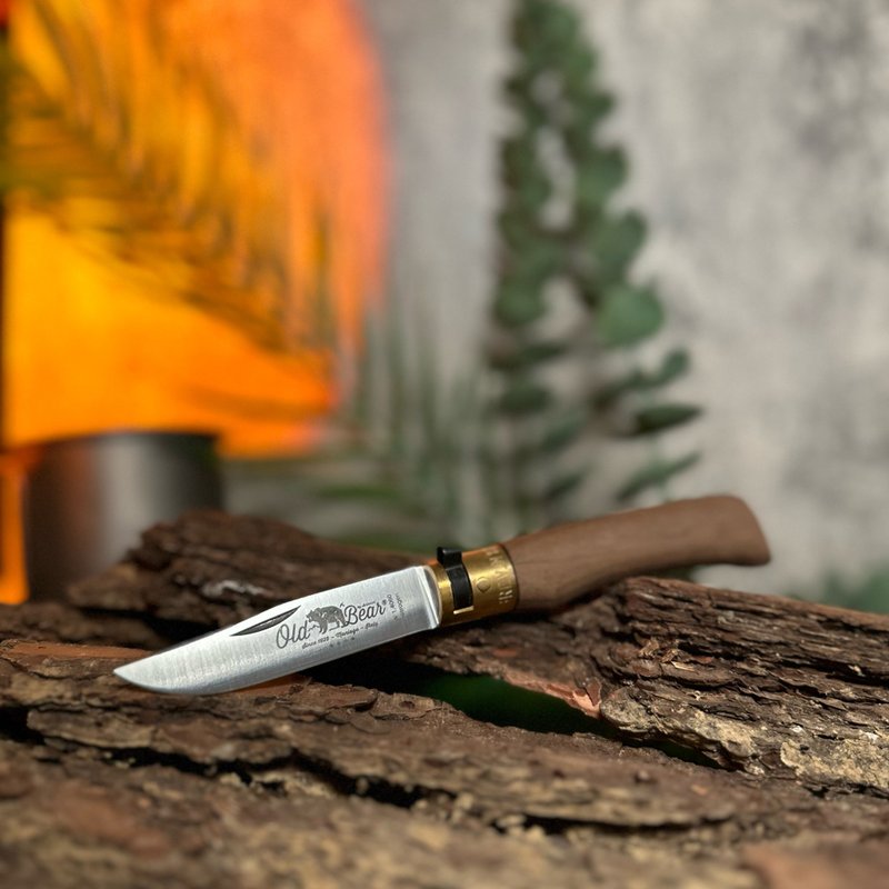 Antonini Old Bear American Walnut Jackknife with Walnut Handle - ชุดเดินป่า - สแตนเลส สีนำ้ตาล