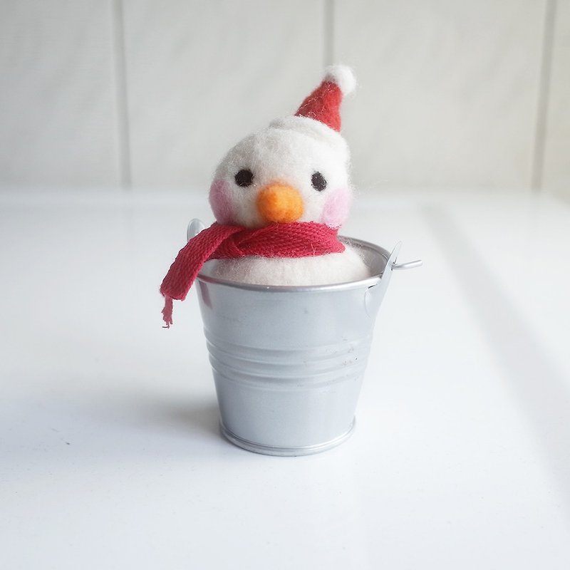 [Q-cute] Festival Series - Christmas - Snowman - ของวางตกแต่ง - ขนแกะ ขาว