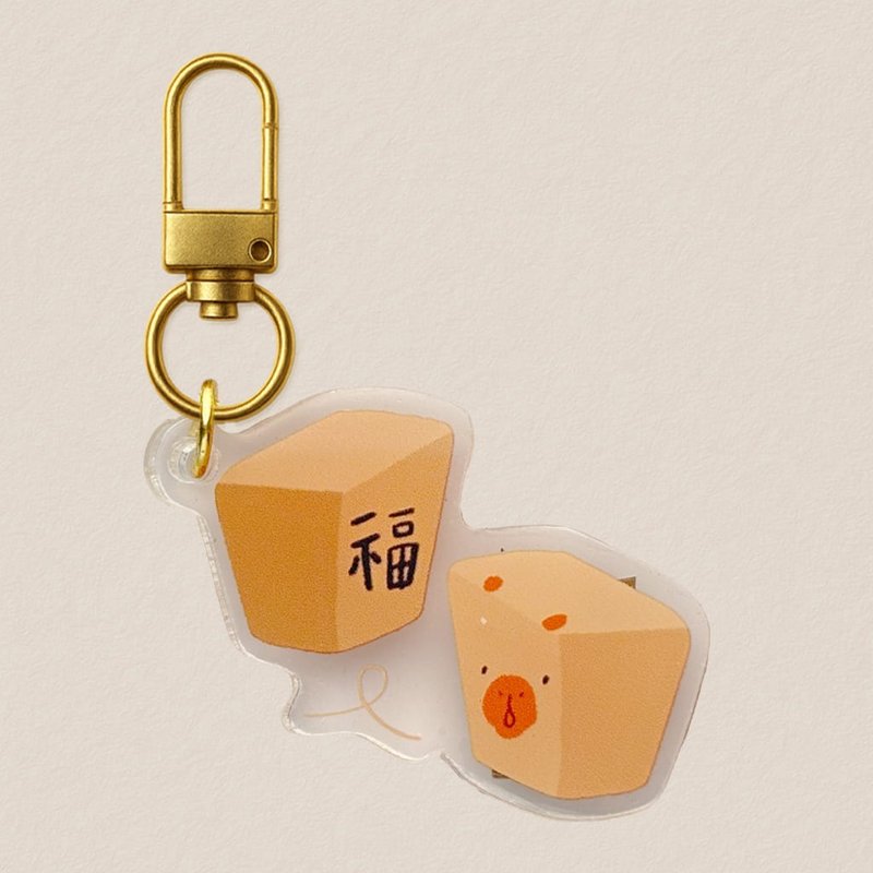 壓克力吊飾-水豚天燈 40mm寫實風格插畫 - 吊飾/掛飾 - 壓克力 
