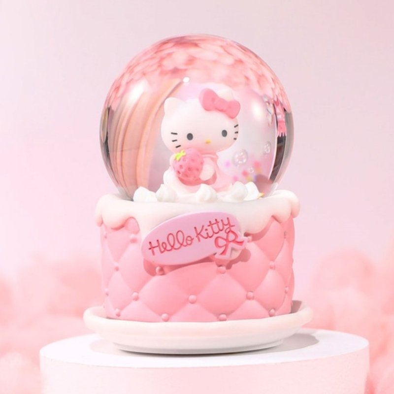 Hello Kitty Princess Birthday Party Crystal Ball Music Box Birthday Christmas Exchange Gift Sanrio - ของวางตกแต่ง - แก้ว 