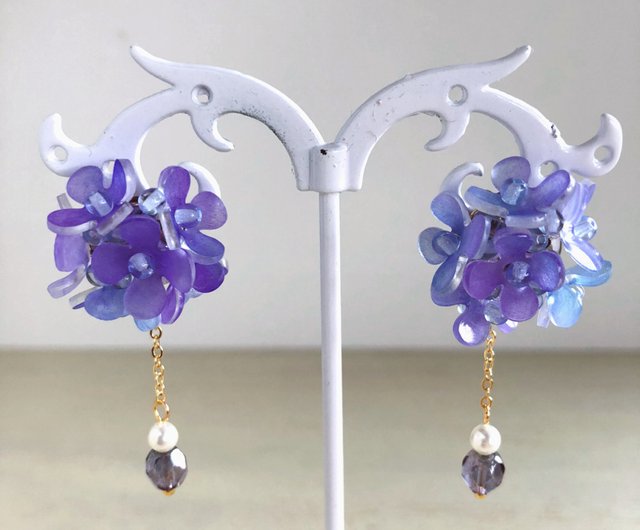 Shrink Plastic Flower Earrings