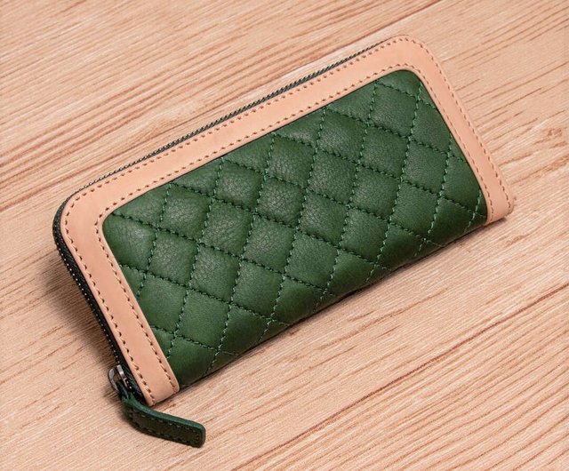 オリーブのウォレットJson-CH - ショップ Guate Leather 財布 - Pinkoi