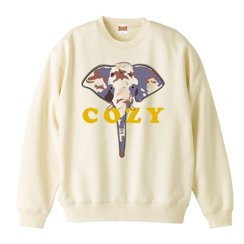 [スウェット] COZY - 男 T 恤 - 棉．麻 白色