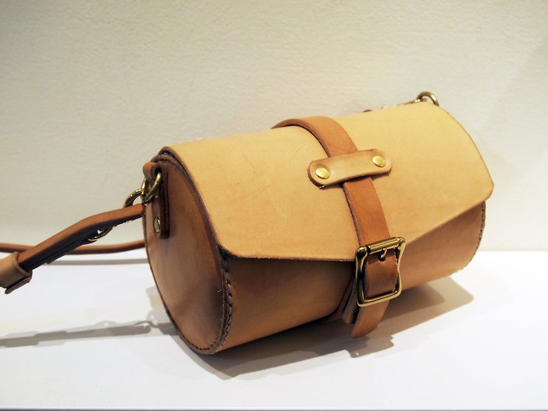 Fengyang Flower Drum Pop Bag-Drum Bag Side Backpack - Messenger Bags & Sling Bags - Genuine Leather Multicolor