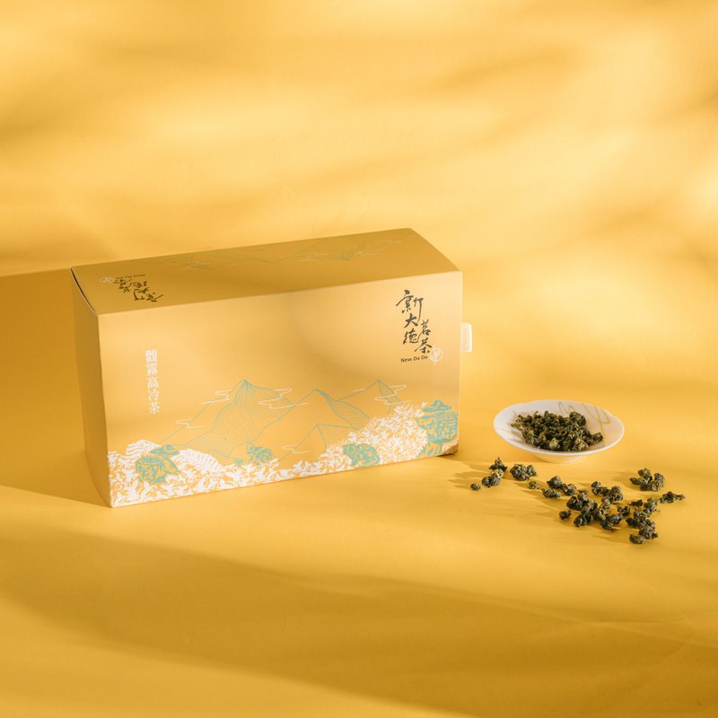 [Guanwu High Cold Tea] Spring Original Leaf Oolong Three-dimensional Tea Bags 25 in Drawer Box - ชา - กระดาษ สีเหลือง