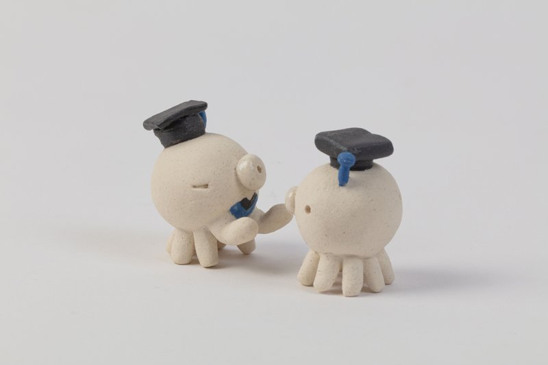 圓滾章魚系列-章魚畢業生 - 擺飾/家飾品 - 陶 