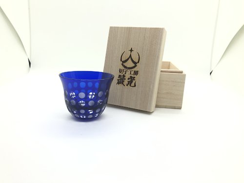 kirikoshinkou~japanese cut glass~ ぐいのみ・水玉