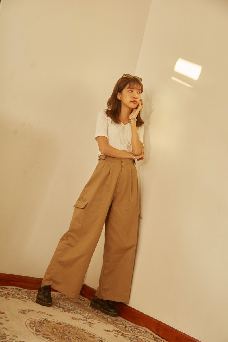 Highestjump Pilot Pant (Beige) - 女長褲 - 棉．麻 