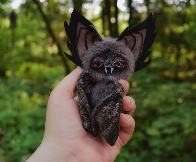 Goth Gothic Bat Plush Plushie Vampire Wingned Emo Halloween