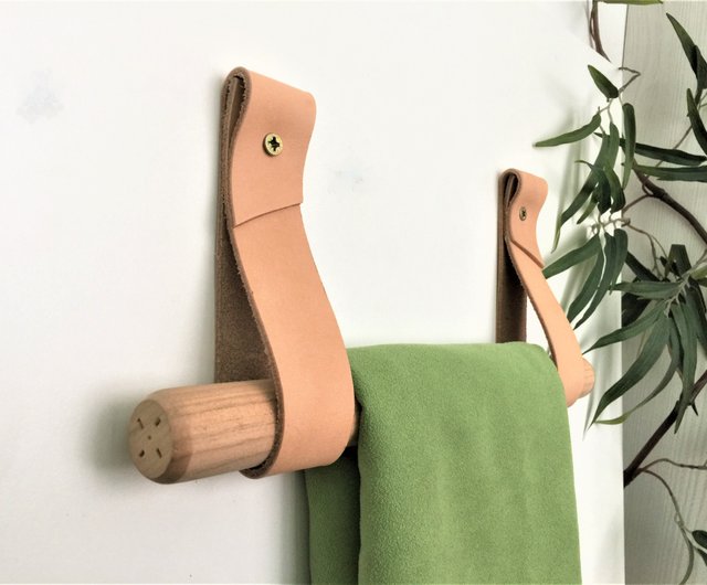 Leather Toilet Paper Holder // Birch Minimal Loo Roll Holder