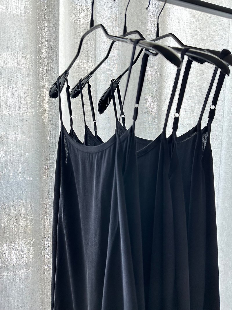Comfortable Silk Thin Shoulder Strap Underwear Dress - Women's Vests - Silk Gray