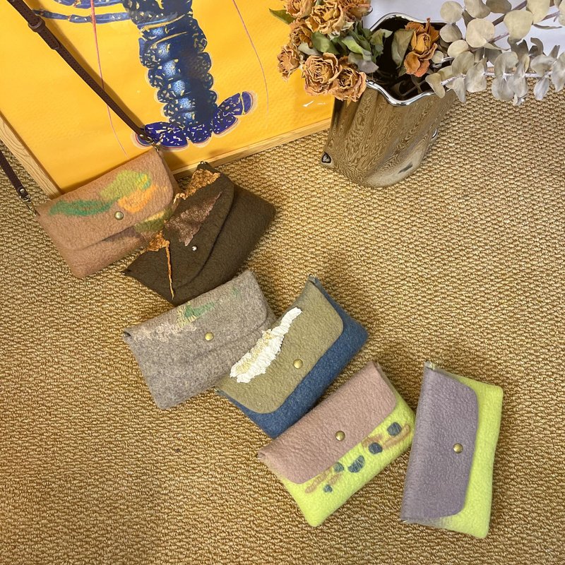 Betweenstops兩站間斜背包系列-大地暖陽。大地色系蓋子系列 - 手提包/手提袋 - 羊毛 多色