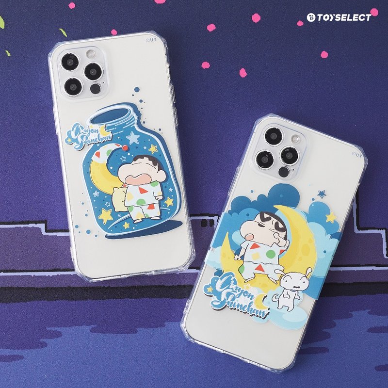 蠟筆小新晚安系列八角防摔iPhone手機殼 Phone Case - 手機殼/手機套 - 塑膠 透明