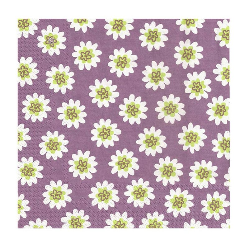 德國 IHR-33*33cm餐巾紙-紫星花 - 桌布/桌巾/餐墊 - 紙 多色