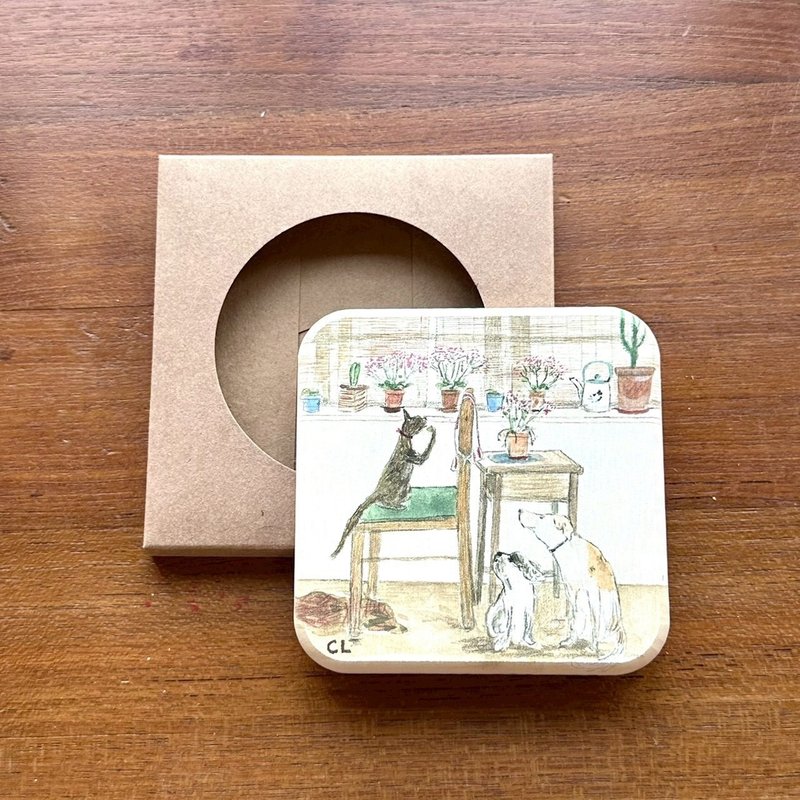 Is that hand really that delicious? - Ceramic Absorbent Coaster - ที่รองแก้ว - ดินเผา หลากหลายสี