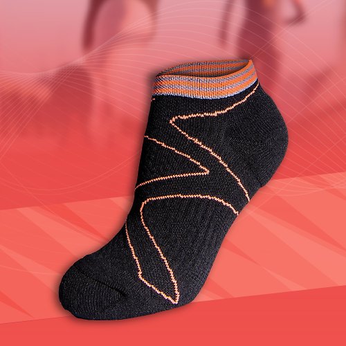 ZILA SOCKS | 台灣織襪設計品牌 抗菌除臭.輕加壓船型女襪 | 亮橘
