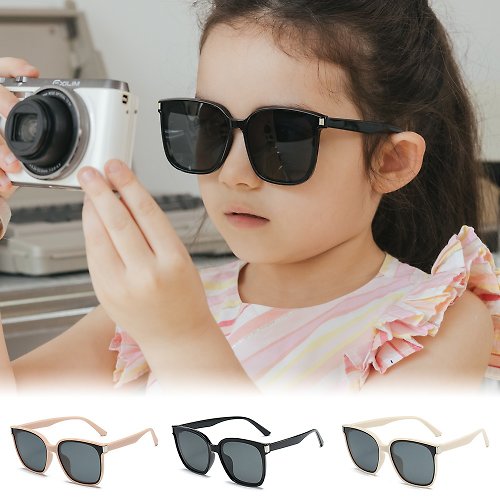 ALEGANT 時尚墨鏡│濾藍光眼鏡 派對時尚造型輕量矽膠彈性兒童太陽眼鏡│UV400小孩墨鏡-3色任選