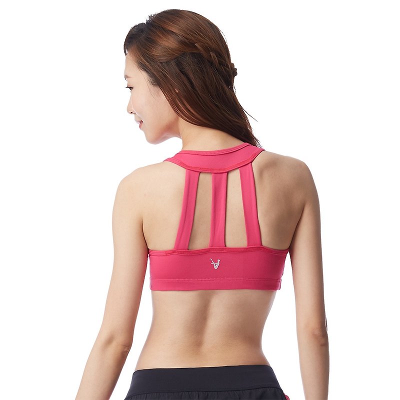 [MACACA] Lati three-band sports underwear - AUA0203 pink / pink - ชุดชั้นในกีฬาผู้หญิง - เส้นใยสังเคราะห์ สึชมพู