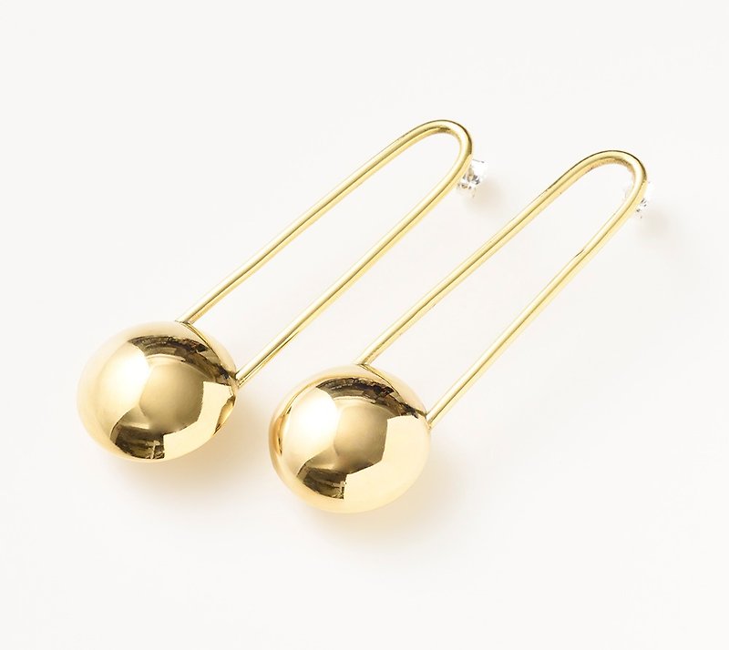 CP134 - 耳環/耳夾 - 其他金屬 金色