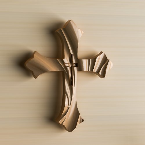 Arteon Cross stl model. cnc cross design. cnc wood project. wood carving. wood cross