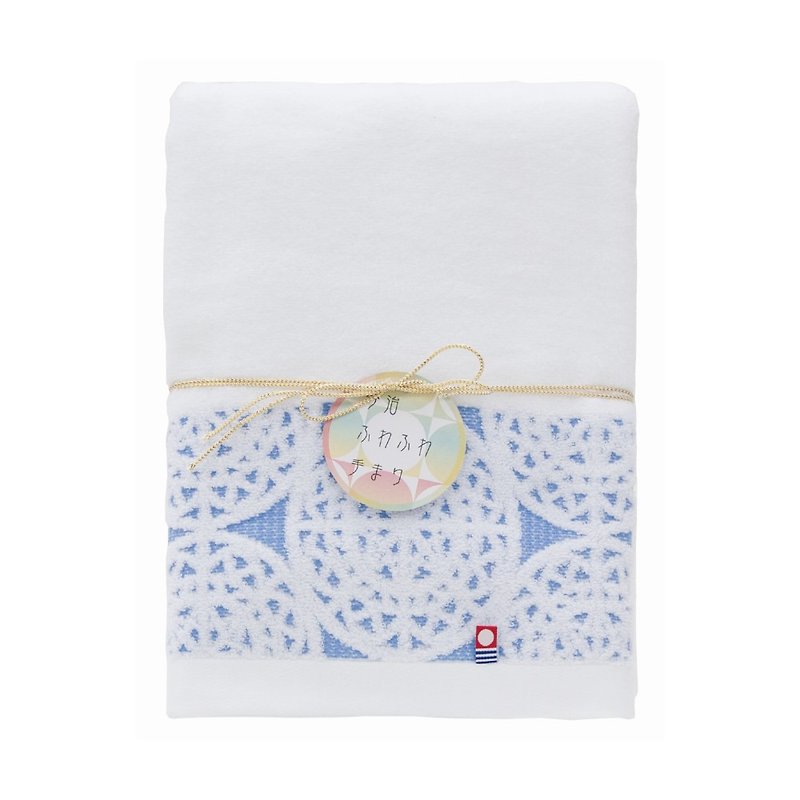 Japan Prailiedog Imabari Pure Cotton Bath Towel - Blue - ผ้าขนหนู - ผ้าฝ้าย/ผ้าลินิน สีน้ำเงิน
