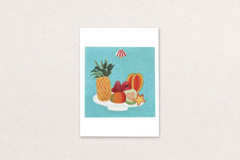 Pink Lens Series_One plateful of fruit,please(pineapple) - Cards & Postcards - Paper Blue