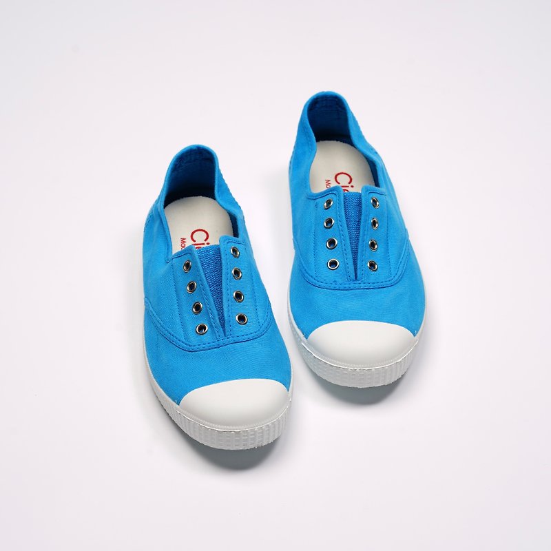 西班牙國民帆布鞋 CIENTA  70997 11 土耳其藍 經典布料 大人 - 女款休閒鞋 - 棉．麻 藍色