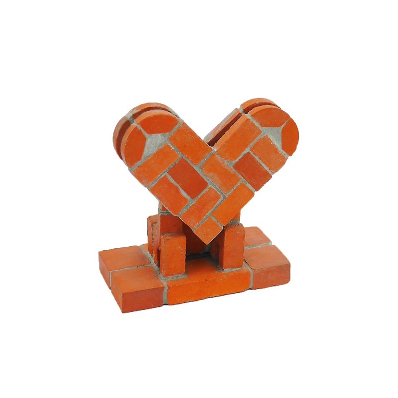 三和瓦窯－FUN心架DIY材料包(結婚禮物) - 名片架/名片座 - 其他材質 橘色