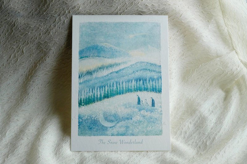 精緻加工浮雕畫卡 15x21cm (A5) - The snow wonderland - 卡片/明信片 - 紙 