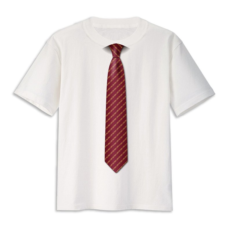 Becomes gentleman in 1 second: Iron necktie T-shirt for Men or Women - Men's T-Shirts & Tops - Cotton & Hemp White