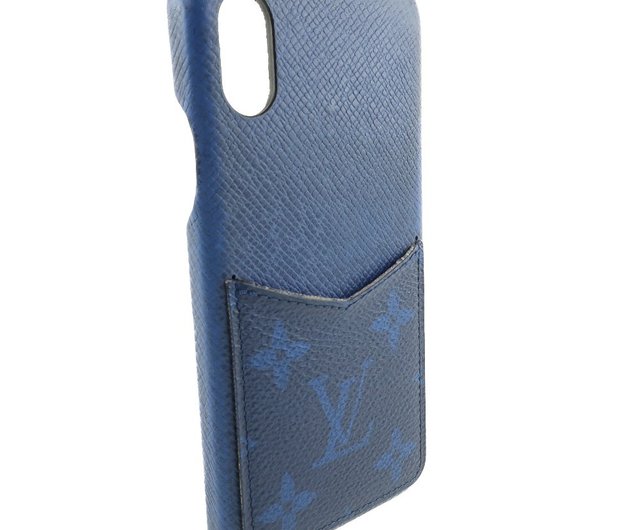LOUIS VUITTON - 【LOUIS VUITTON】ルイ・ヴィトン iPhone X/Xs タイガラマ M30273 レザー 青 BC2119 ユニセックス スマホケース ルイ・ヴィトン LOUIS VUITTON iPhone X/Xs スマホケース