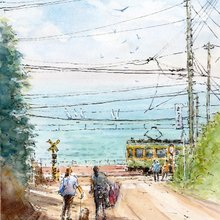 水彩画　原画　「里山の秋 ４」 水彩画原画 里山の秋4 - ショップ 松下勝明 ポスター・絵 - Pinkoi