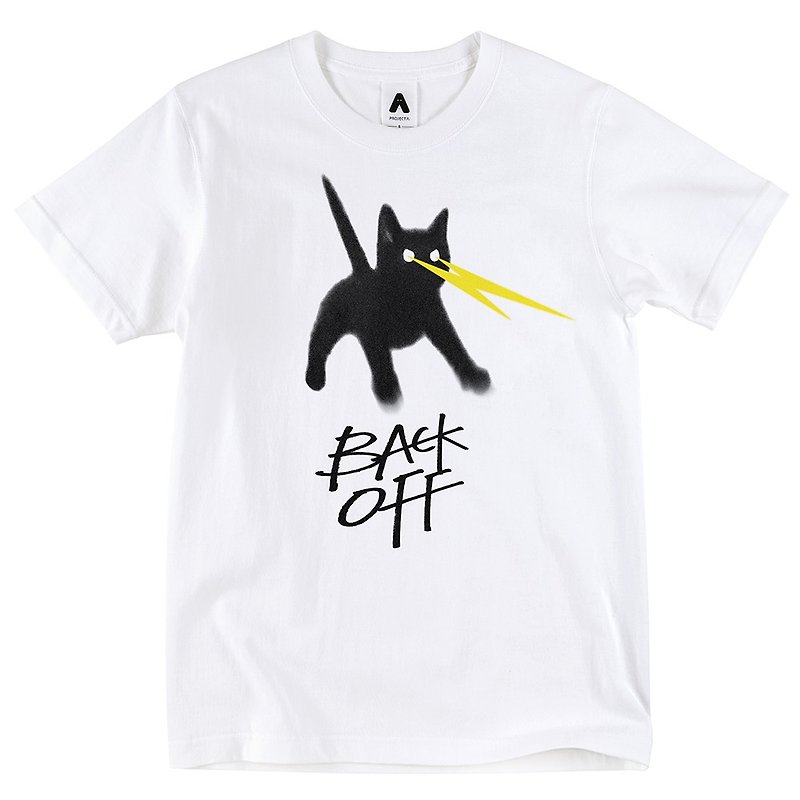 Project A BACK OFF ! High gauge heavy T-shirt / white - Other - Cotton & Hemp White
