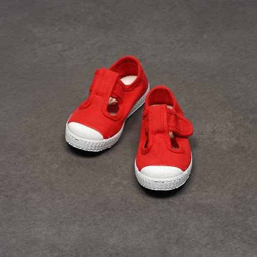 CIENTA 西班牙帆布鞋 西班牙國民帆布鞋 CIENTA 77997 02 紅色 經典布料 童鞋 T字款