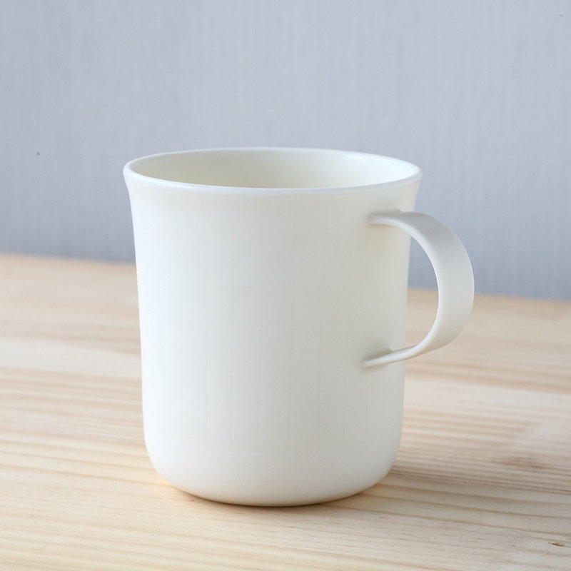 白磁　マグカップ　大　コーヒー - 咖啡杯/馬克杯 - 陶 白色