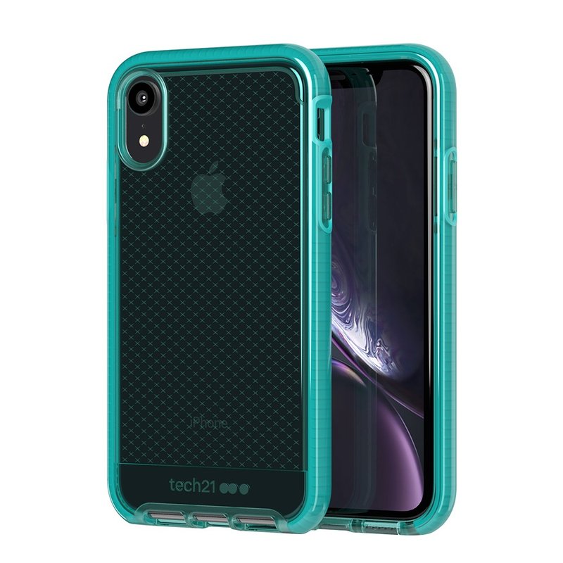 UK Tech 21 EVO CHECK Anti-collision Protective Case for iPhone XR-Transparent Green (5056234704516) - เคส/ซองมือถือ - ซิลิคอน สีเขียว