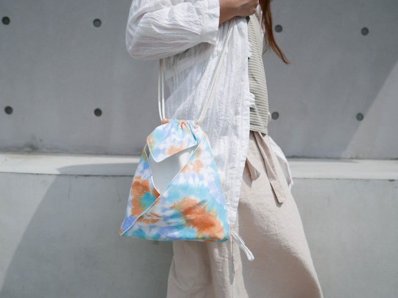 Tie dye/handmade/Kimono bag/hand bag/shoulder bag :Clown Fish: - Messenger Bags & Sling Bags - Cotton & Hemp Orange