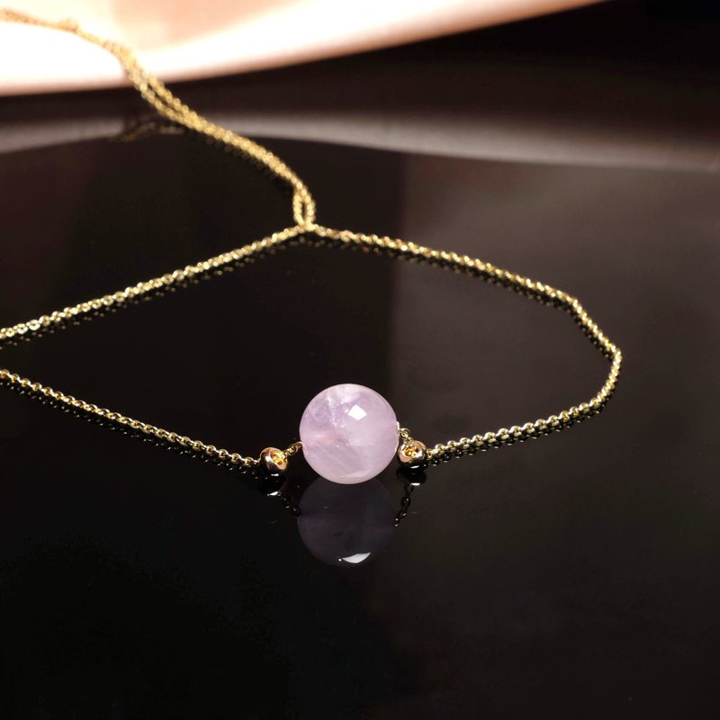 Lavender Amethyst Necklace│February Birthstone Spiritual Healing Recruiting Customized New Year Gifts - Necklaces - Crystal Purple