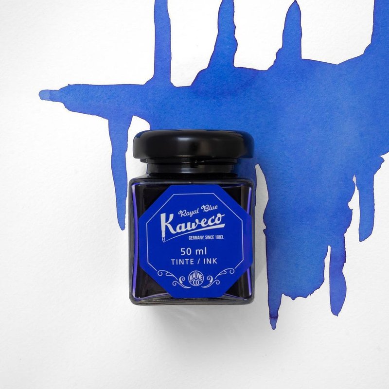 德國 KAWECO 瓶裝墨水 深寶藍 50ml - 墨水/鋼筆墨水 - 顏料 藍色