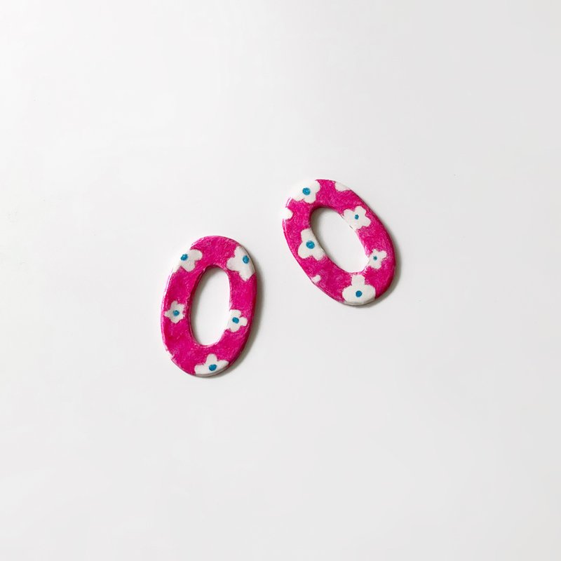 moriyard - Original hand-painted handmade earrings - ต่างหู - วัสดุอื่นๆ หลากหลายสี