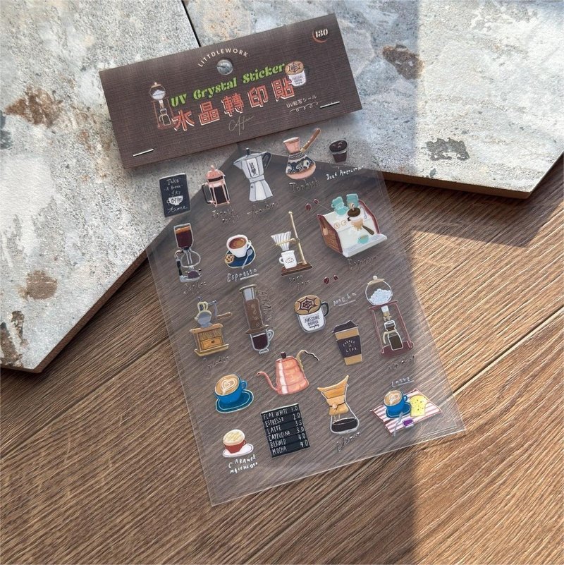 水晶轉印貼 | 咖啡小物 | Littdlework - 貼紙 - 其他材質 多色