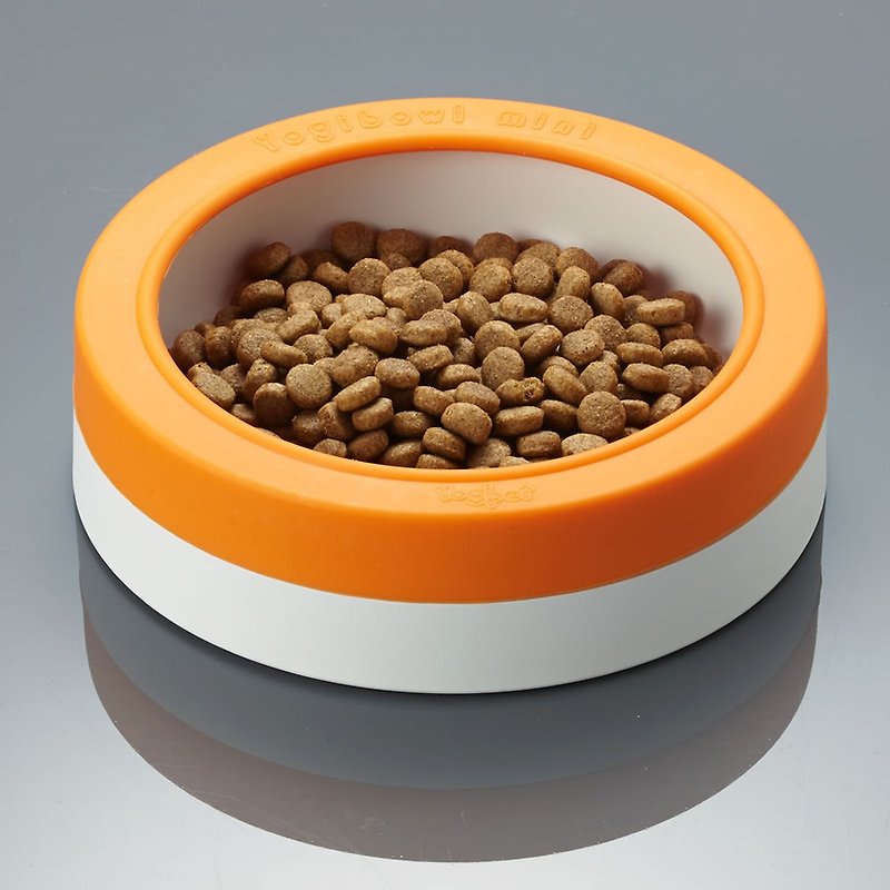 Antibacterial 98.7% food is no longer sprinkled in the mini bowl (orange orange) - Pet Bowls - Plastic Orange