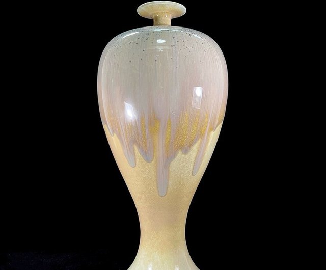 唯一手作】薪窯釉薬花器 - 梅瓶NT03 - ショップ 青澹汝磁 花瓶