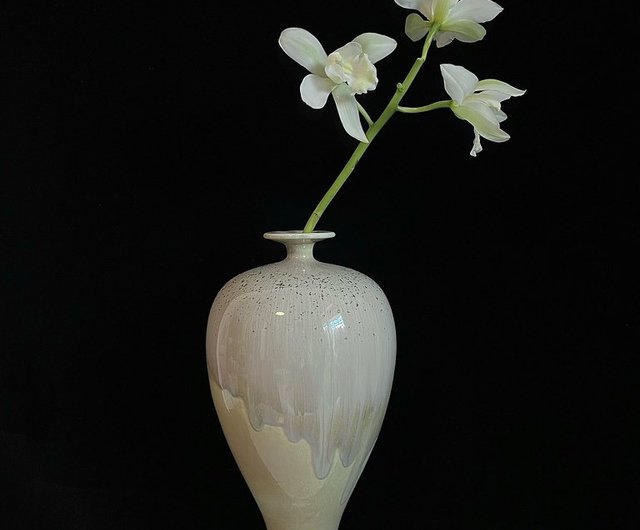 花瓶　薪窯陶器 唯一手作】薪窯釉薬花器 - 梅瓶NT03 - ショップ 青澹汝磁 花瓶